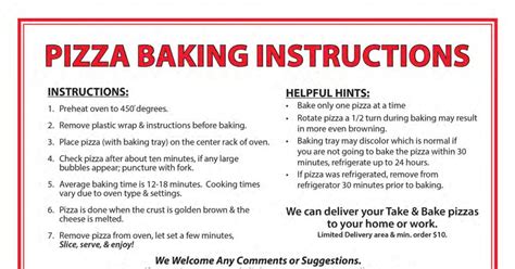600 to 800 Watt microwave, cook for 4 minutes, 15 seconds. . Winco pizza baking instructions